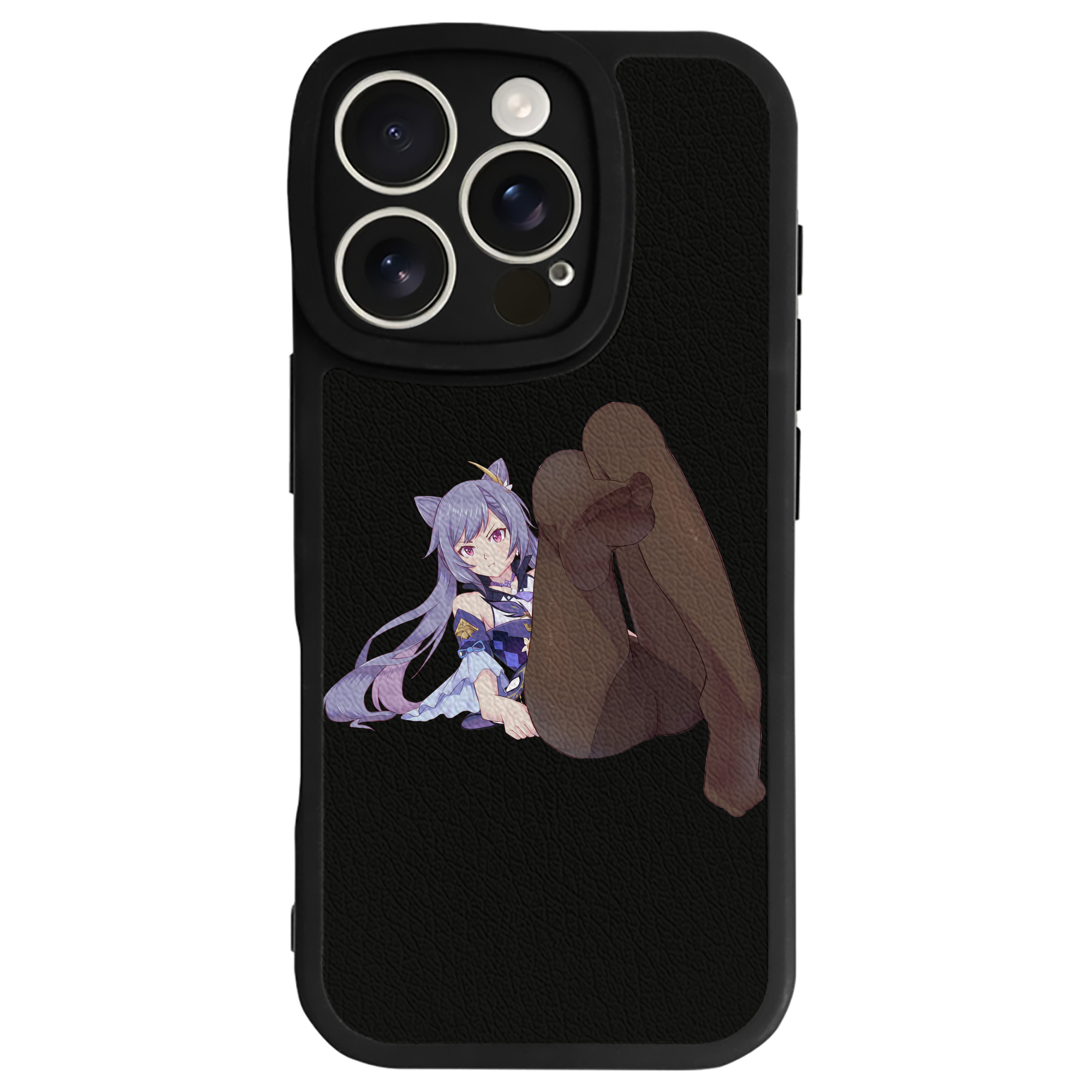 げんし神 刻晴 こくせい genshin Kokusei 【iPhone 16シリーズ対応】シリコンスマホケース（レザー調） 材質：シリコン